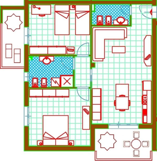 Appartamento Trilocale Mod.2 4 Persone 600x616