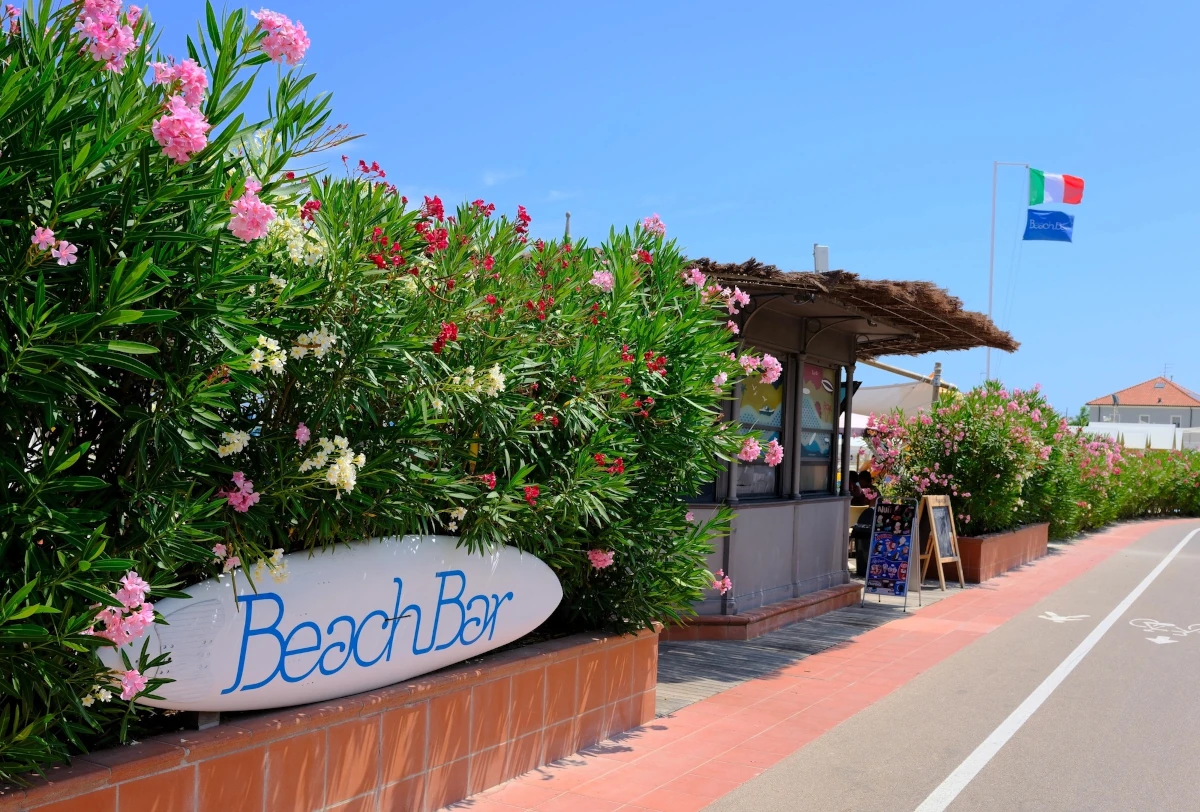 Entrance to the Beach Bar at Camping Rubicone